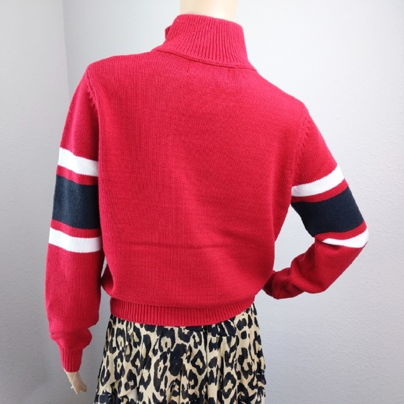 WILDFOX bold graphic print half zip pullover sweater - Picture 3 of 7